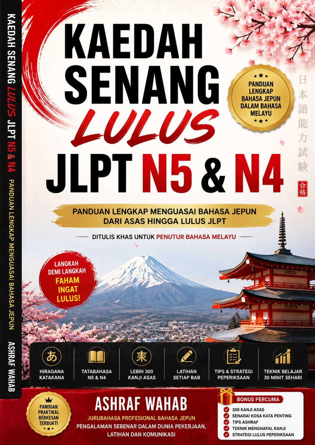 Kulit buku Kaedah Senang Lulus JLPT N5 dan N4